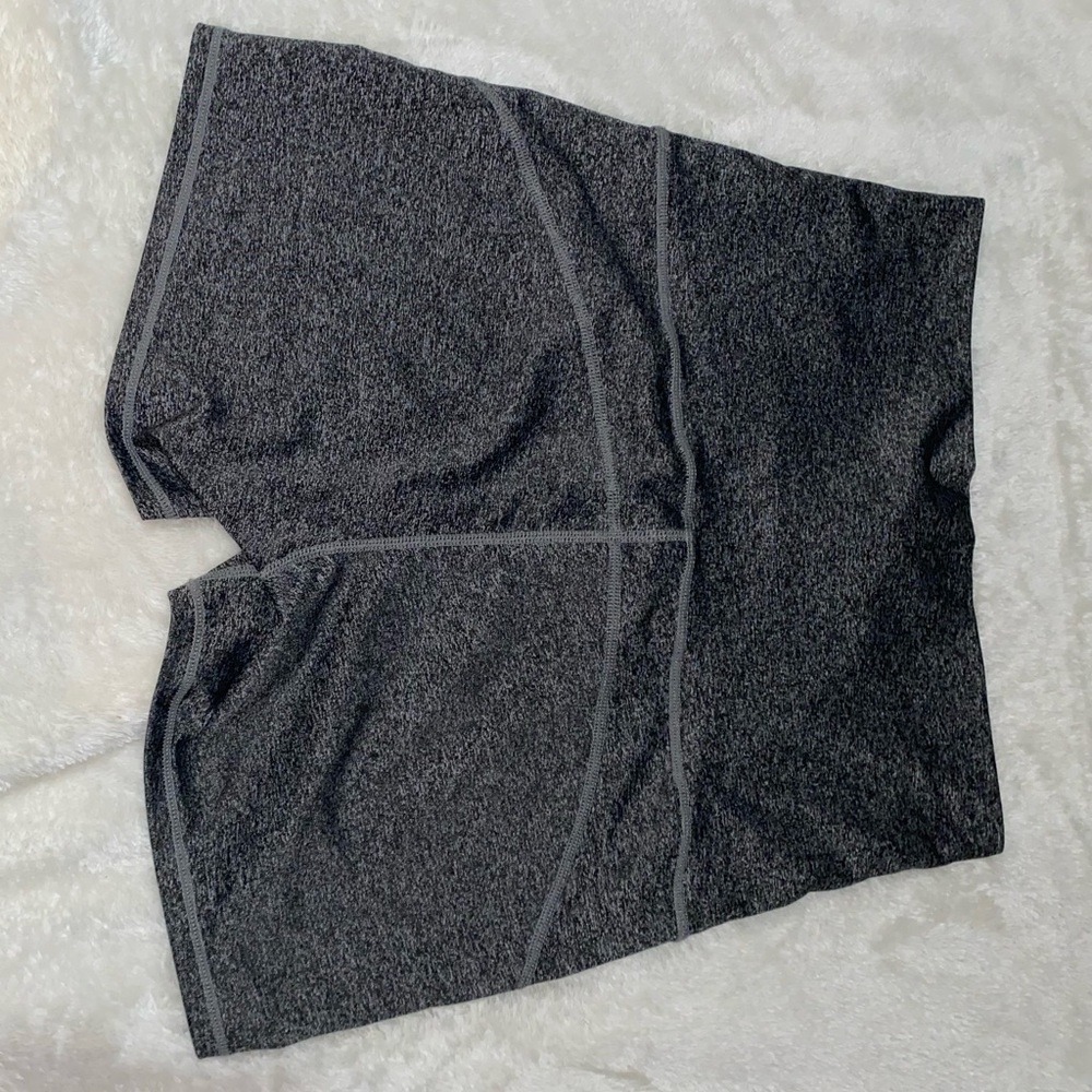 Gray maternity biker shorts